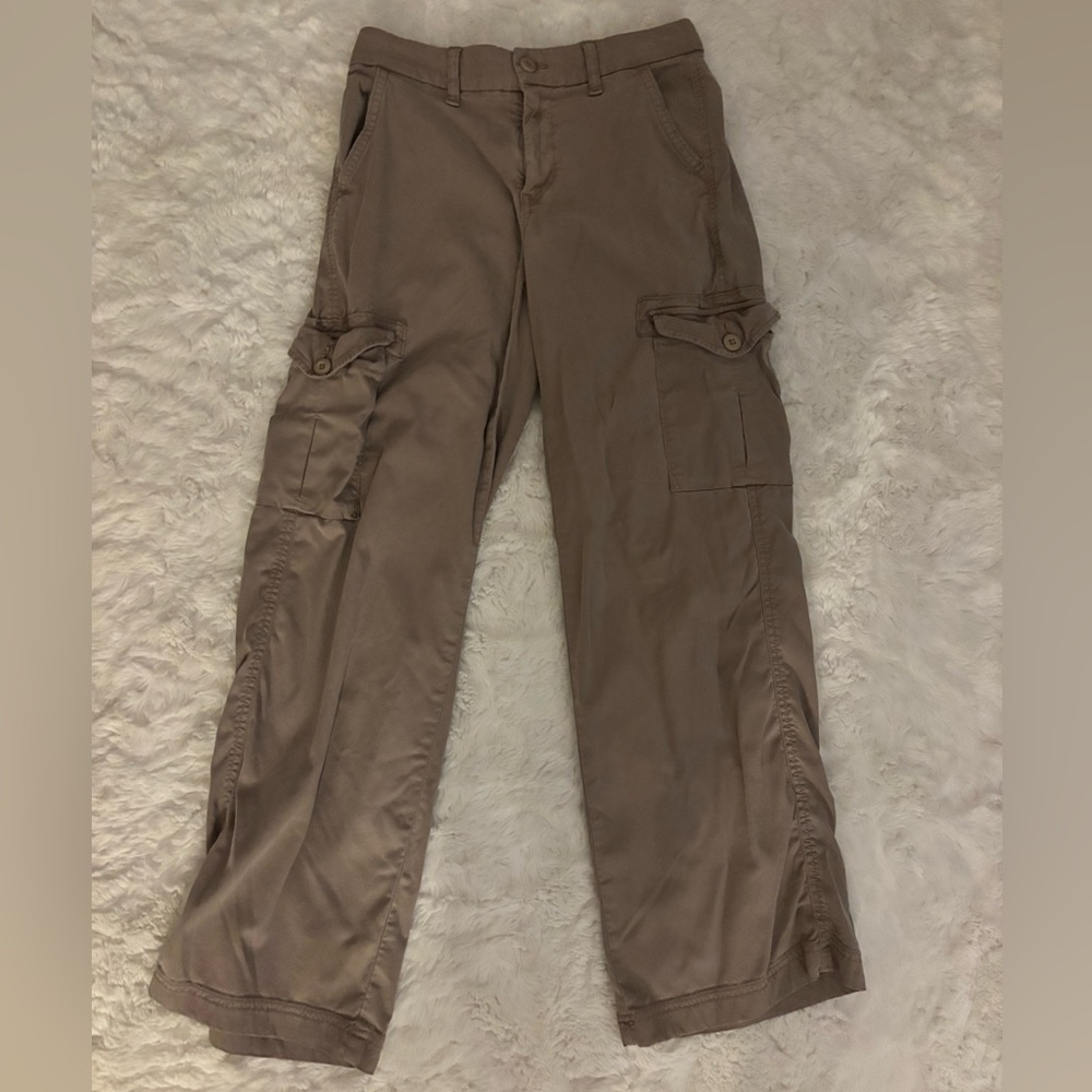 American Eagle Outfitters Tan Wide Leg Cargo Pants